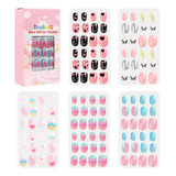 Nail Tip, Regalo De Uñas Para Niños, 120 Unidades/juego De F