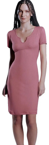Vestido Maquillaje Casual Holly Land 1090 Liso Para Mujer