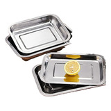 Bandeja Horno Acero Inoxidable Hornear Alimentos 32x22x2cm