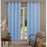 Cortina Blackout Blecaute Pvc Corta Luz 2,80 X 1,80 Quarto Cor Azul-claro