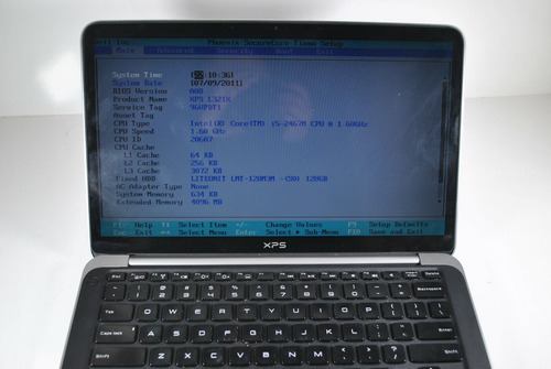 Dell Xps  L321x Intel Core I5-2467m 1.60 Ghz 4 Gb Ram 12 Nnk