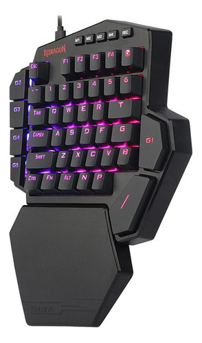 Teclado Mecânico De Uma Mão Diti Rgb Switch Preto