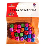 Cuentas De Madera Cubos De Colores Con Letras 26 Gramos 