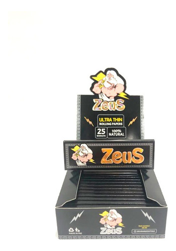 Papel Zeus Negro 50 Unidades 1 1/4 78mm Caja X25