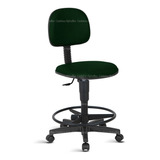 Cadeira Caixa Alta Secretaria Com Rodízios Rcp Verde