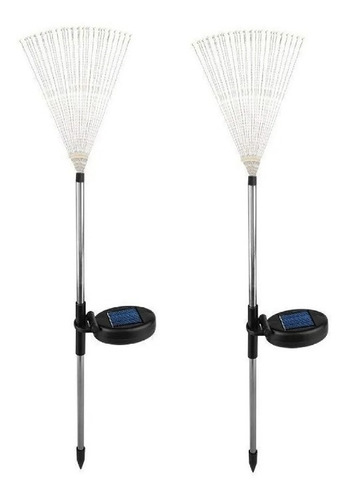 Estaca Luz Solar Alambre Jardin Cobre Fuego Artificial X 2u