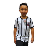 Camisa Infantil Do Corinthians Listrado Jogo Cr 0365