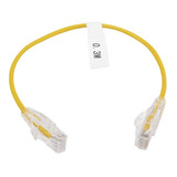 Patch Cord Cable Parcheo Slim Utp Cat6 30 Cm Amarillo