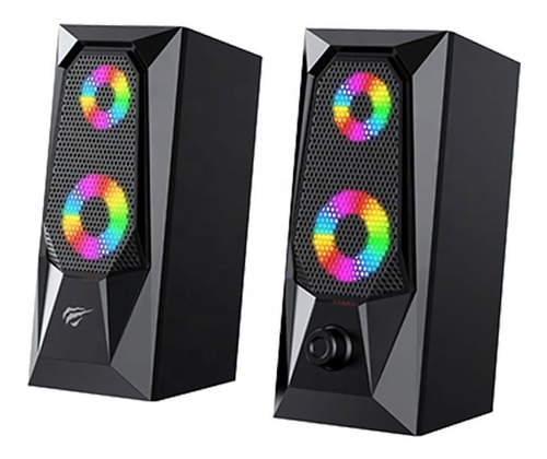 Parlantes Gamer Iluminación Rgb Usb Computador Multimedia