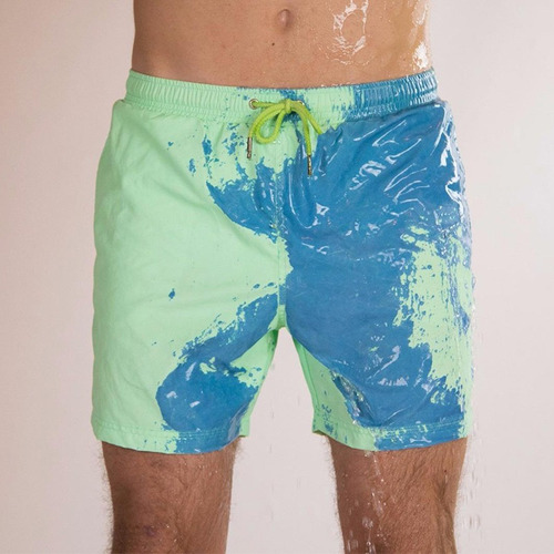 Pantalones Playa Para Hombre Que Cambian Color Con Agua