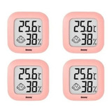 Mini Termômetro Interno Monitor De Umidade Digital Lcd Rosa