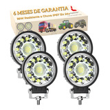 4 Farol Auxiliar Led Redondo Milha 99w Jeep 12v 24v Forte