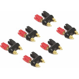 6 Piezas Terminal Conector Plug Doble Banana Negro Y Rojo