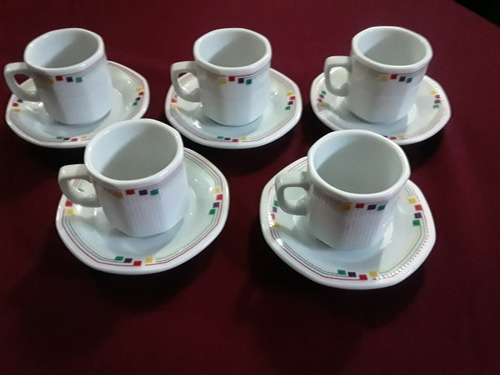 Juego 10 Piezas Cafe Porcelana Tsuji Linea 550 Guarda Color