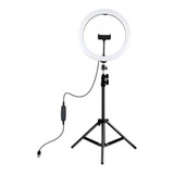 Aro Luz Led 26 Cm Soporte Tripie 2.10 Mt Lampara Maquillaje