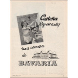 Cerveza Bavaria Costeña Antiguo Aviso Publicitario De 1949