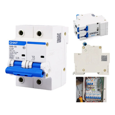 Interruptor Termomagnético Practinet 125A 2 Polos DZ47-125 Riel DIN | Envío gratis
