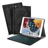 Funda Con Teclado Retroiluminado Para iPad De 7a 8a 9a Gen