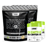 Mutant Mass Star Nutrition 1,5kg X2 U + Creatina 300 Gr X2 U Sabor Banana Cream