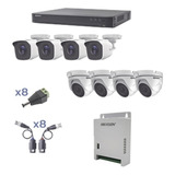 Kit 8 Camaras + Dvr 8 + Fuente + Transceptores  (p Int/ext)