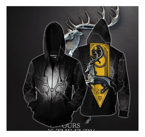 Sudadera Unisex Con Cierre De Game Of Thrones House