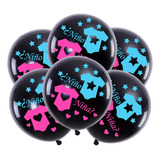 Globos De Latex Revelación De Sexo Niña O Niño 6pcs 30cm