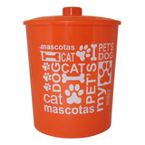 Tarro De Alimentos Para Mascotas Con Tapa 6kg Deses Color Naranja