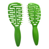 Cepillo Desenredante Antifrizz Flexible Laila Scher Verde