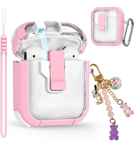 Para AirPods 1/2/3,pro1/2 Funda Protectora+juego De Colgante