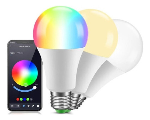Bombillo Smart Inteligente Led Wifi Multicolor Alexa Google