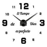 Reloj De Pared Tamaño 50x50cm Mini  + Frase