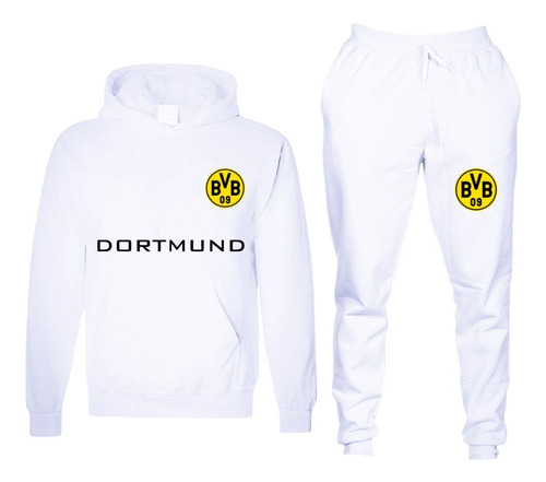 Conjunto Moletom Blusa Capuz E Calça Borussia Dortmund Time