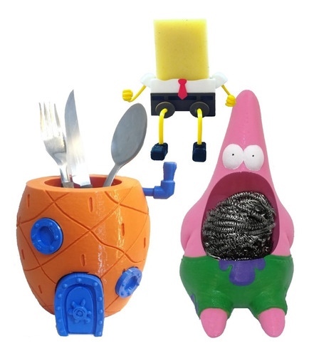 El Mejor Combo Bob Esponja Piña Cubiertero + Bob + Patricio