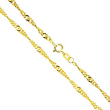 Corrente Singapura Feminina Em Ouro 18k 750 40cm 1.8 Grama