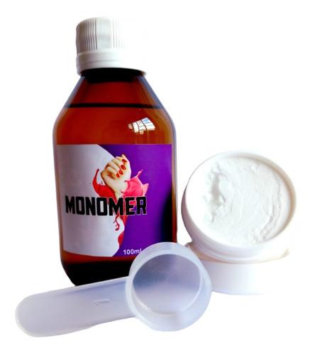 Líquido Monomer 100 Ml + 30 Gr - Unhas Porcelana + Brinde