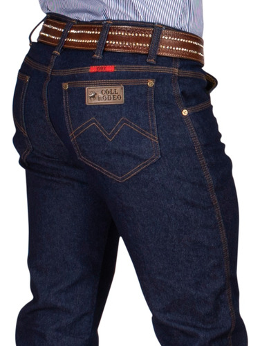 Calça Masculina Barra Reta Jeans Country Plussize Resistente