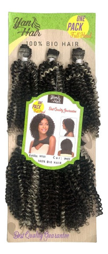 Cabelo Orgânico Black Weng 40cm Curto 9 Telas + 20 Tic Tac