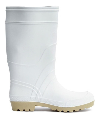 Bota De Hule Unisex Blanca Lluvia Duramil Trueno 