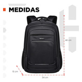 Bolso Morral Portatil Hardley Acolchado 100% Impermeable 23l Color Negro