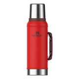 Termo Clásico Stanley Asa Plegable 950ml Acero Inox Mate Color Lava