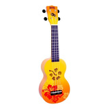 Ukelele Soprano Mahalo Hibiscus Blanco Con Funda Md1hborb