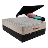 Cama Box Queen Ortobom Com Baú Airtech Spring Pocket - Preto