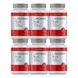 Combo 6 Potes L Arginina 2000mg 60 Capsulas Lauton Nutrition Sabor Sin Sabor