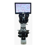 Microscópio Com Tela Lcd, Otica Infinita E Objetiva Plana