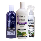 Combo X2 Shampoo Silver - Rulos + Desenredante Han