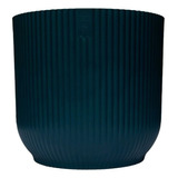 Vaso Cachepot Siena Azul Petroleo 16x14cm West Garden Cor Azul-petróleo