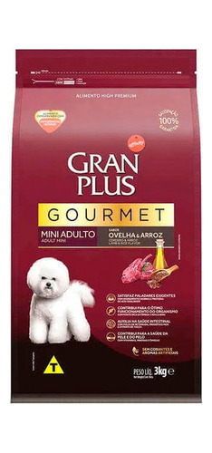 Ração Gran Plus Gourmet  Adulto Raça Mini Ovelha E Arroz 3kg