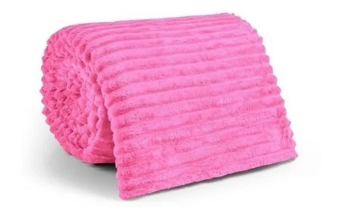 Manta Cobertor/coberta Soft Em Microfibra Canelada Solteiro