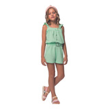 Conjunto De Roupa Infantil Blusa E Shorts Jaquard - Menina