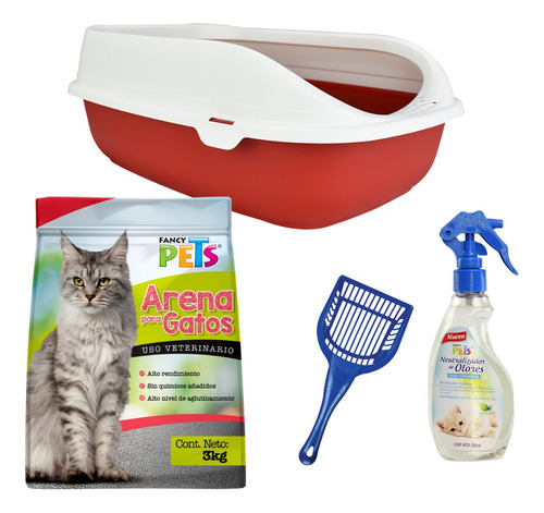 Kit Inicial Para Gato (4 Piezas) Fancy Pets